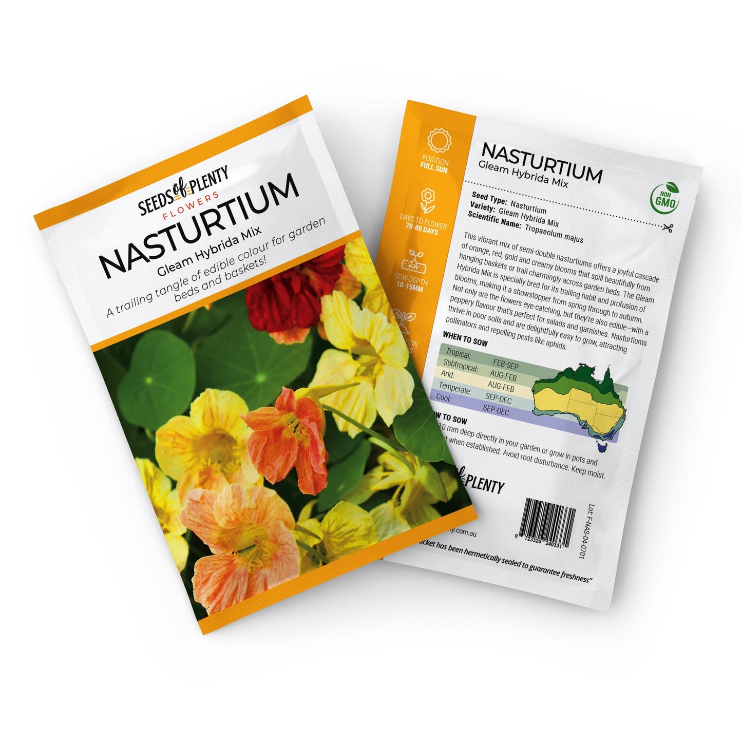 NASTURTIUM - Gleam Hybrida Mix