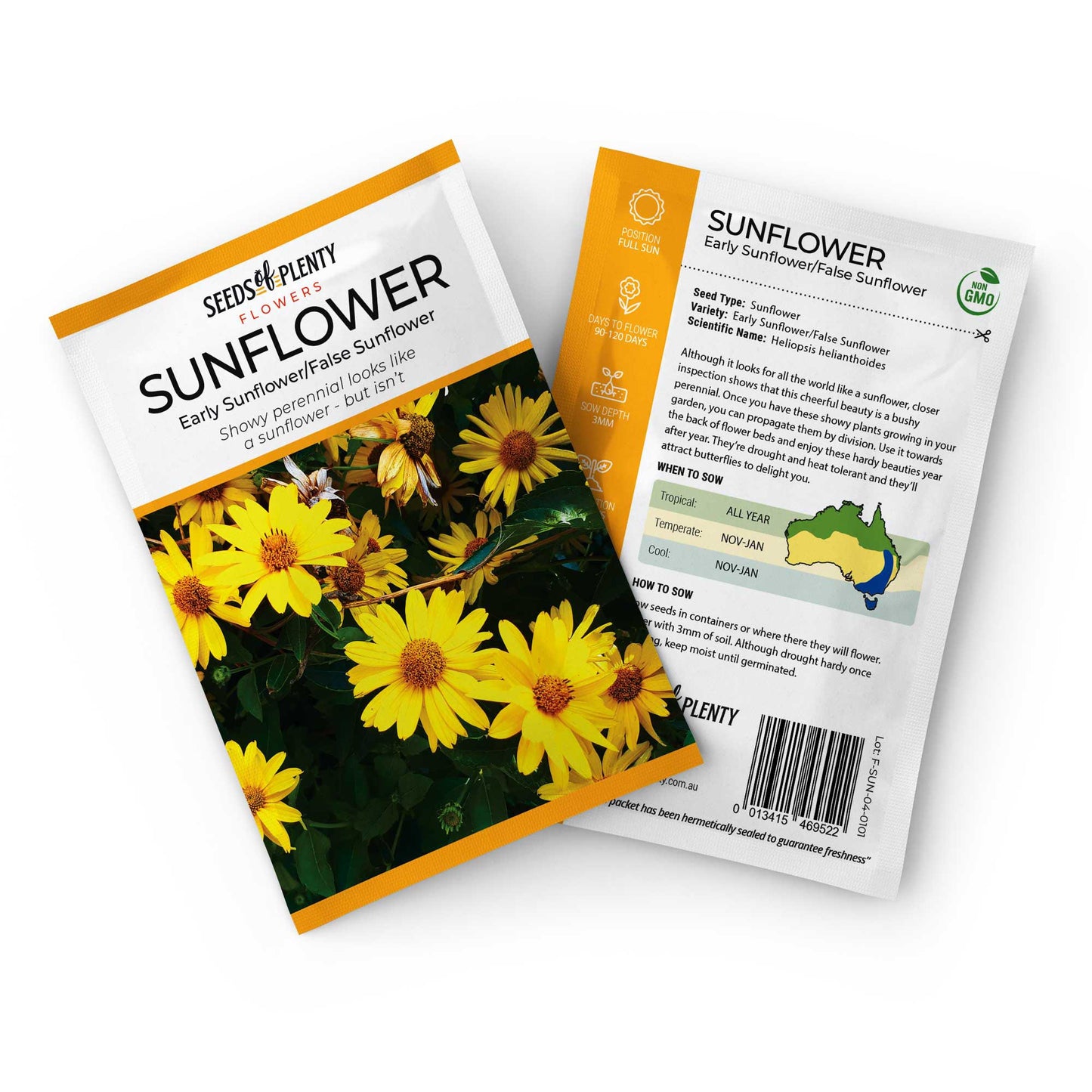 SUNFLOWER - Early Sunflower/False Sunflower Seed Packet - Heliopsis helianthoides