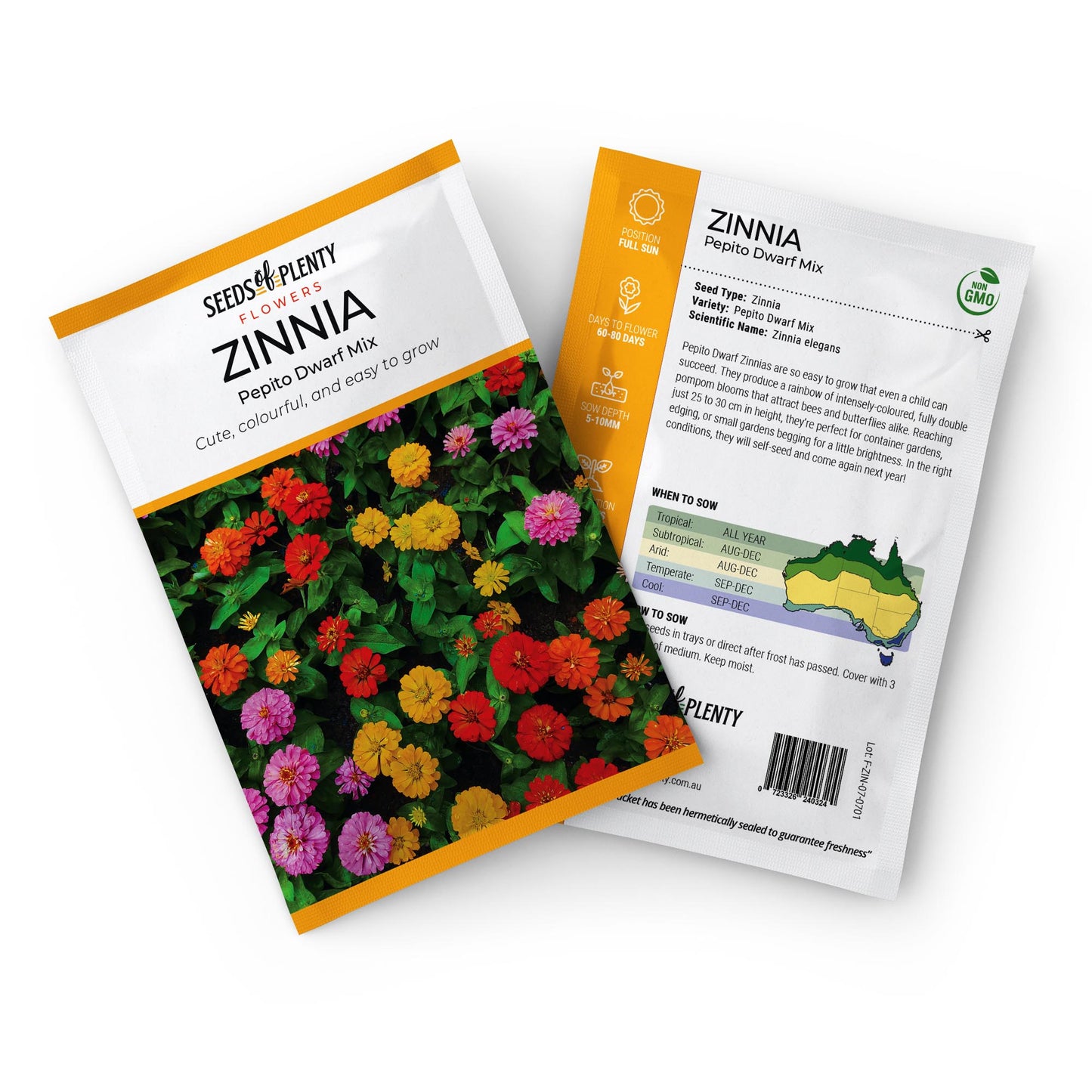 ZINNIA - Pepito Dwarf Mix