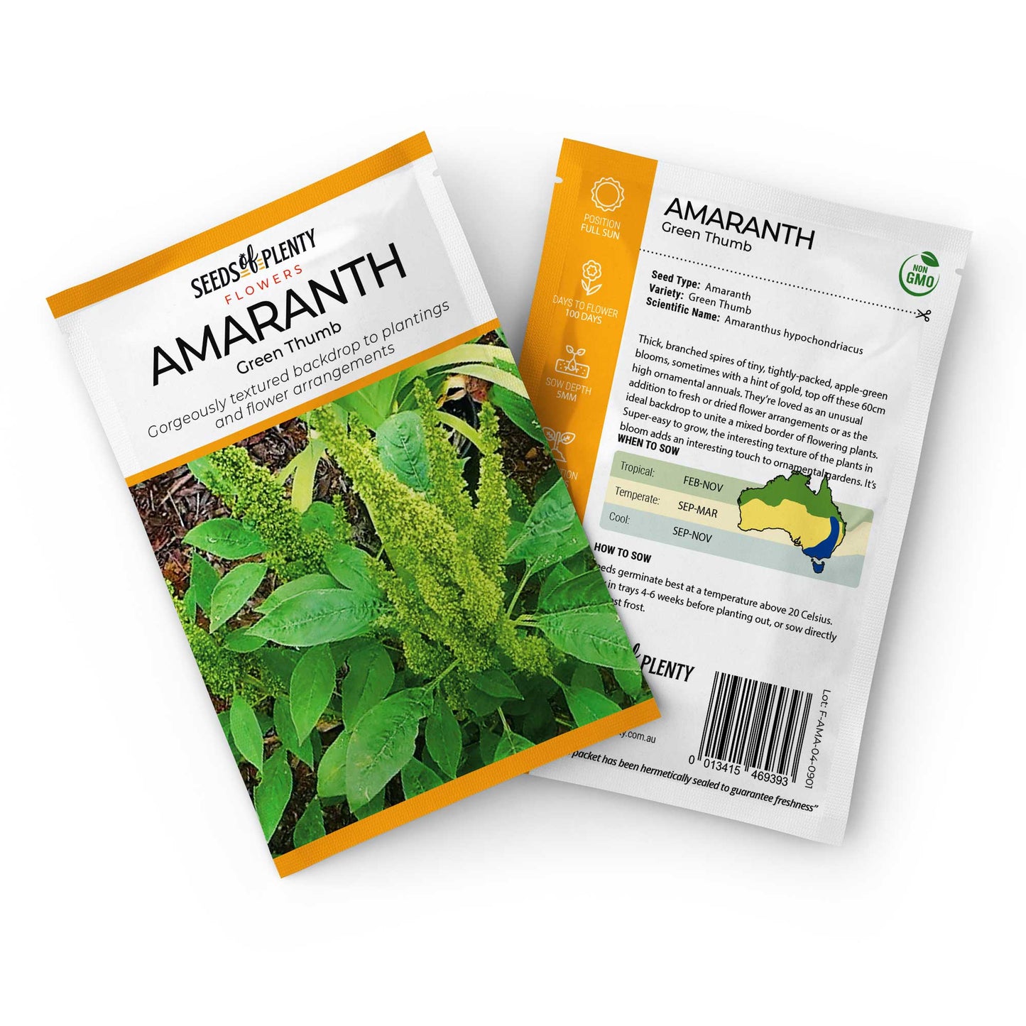 AMARANTH - Green Thumb Seed Packet - Amaranthus hypochondriacus