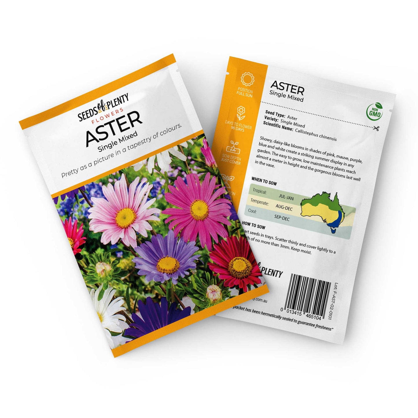 ASTER - Single Mixed Seed Packet - Callistephus chinensis