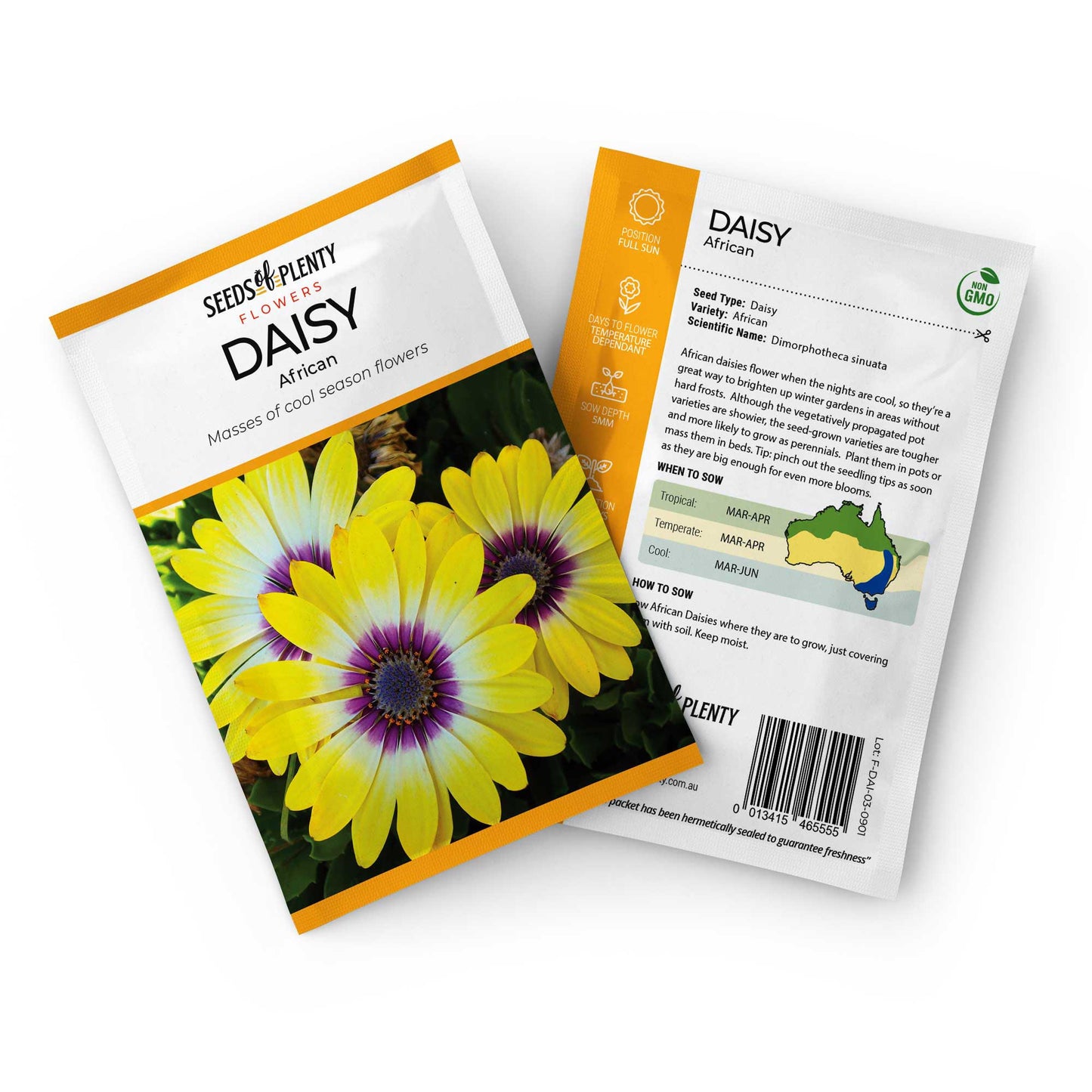 DAISY - African Seed Packet - Dimorphotheca sinuata
