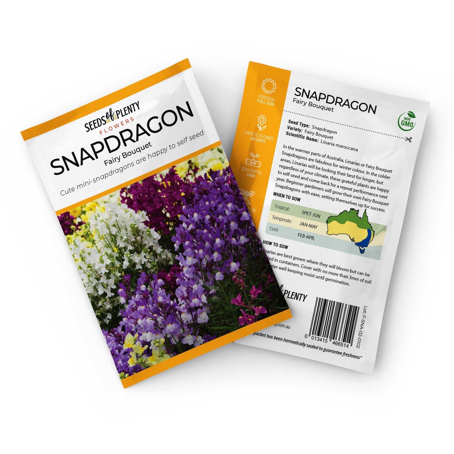 SNAPDRAGON - Fairy Bouquet Seed Packet - Linaria maroccana
