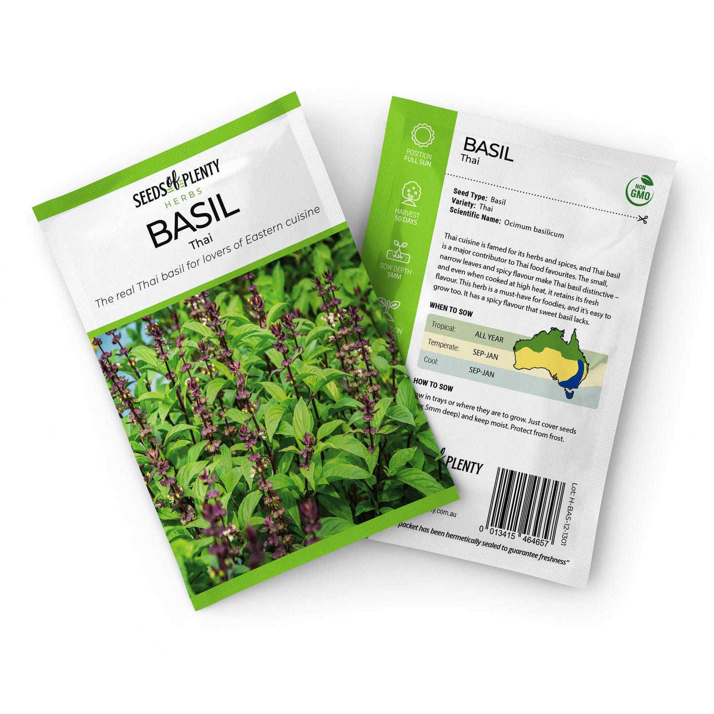 BASIL - Thai Seed Packet - Ocimum basilicum