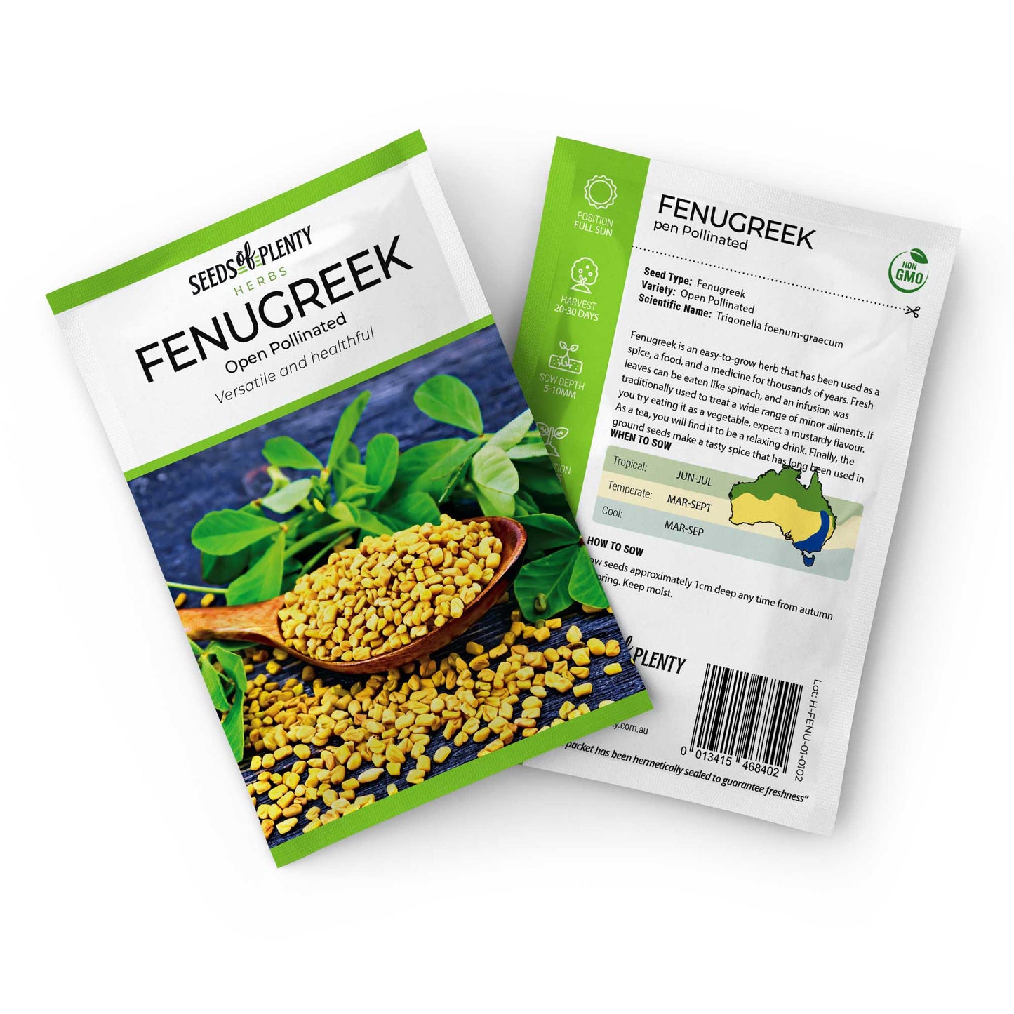 FENUGREEK - Seed Packet - Trigonella foenum-graecum