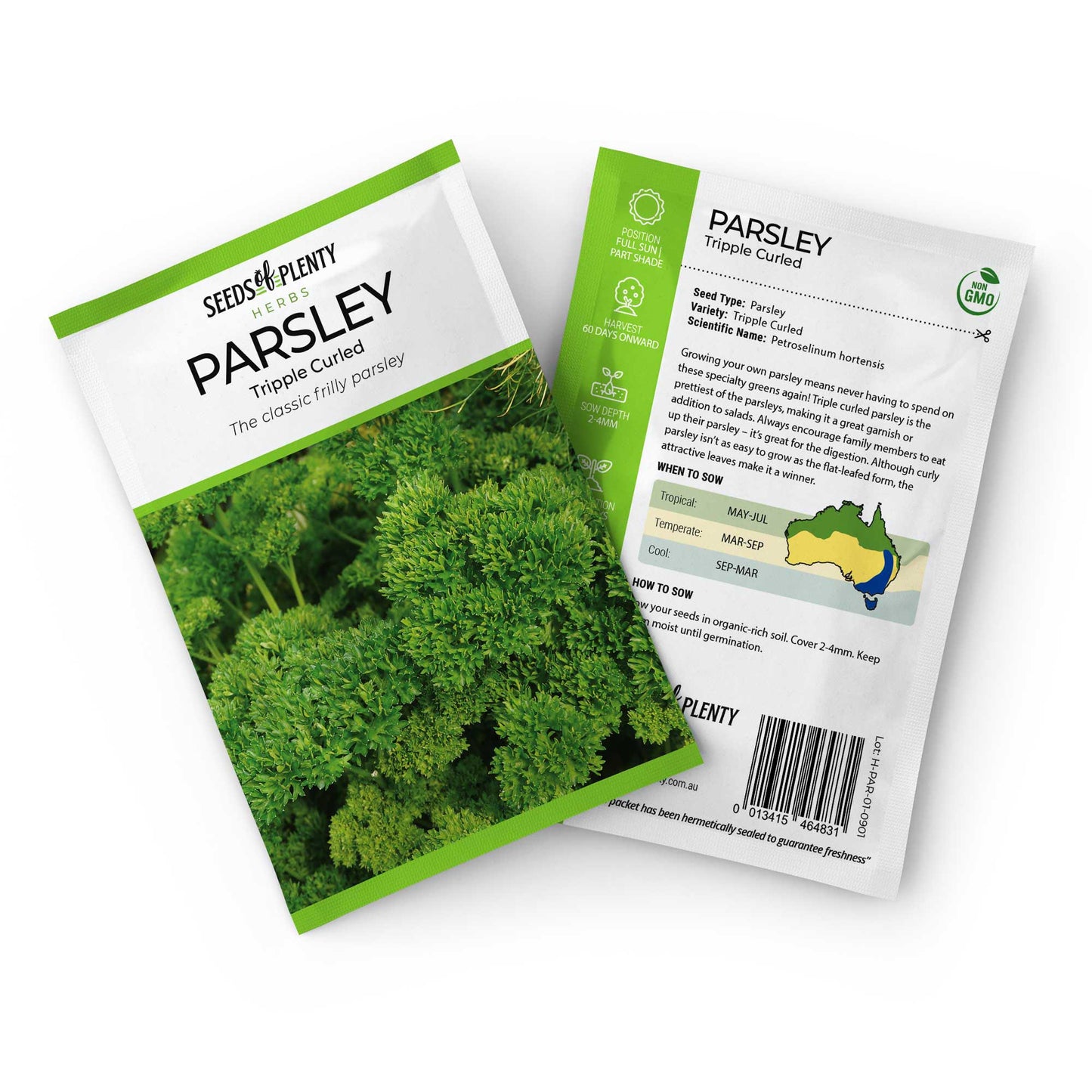 PARSLEY - Tripple Curled Seed Packet - Petroselinum hortensis