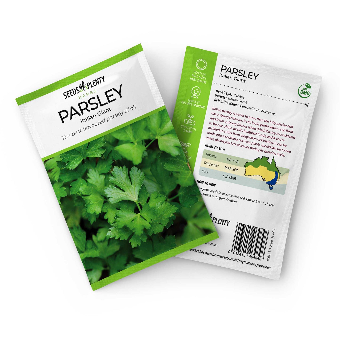 PARSLEY - Italian Giant Seed Packet - Petroselinum hortensis