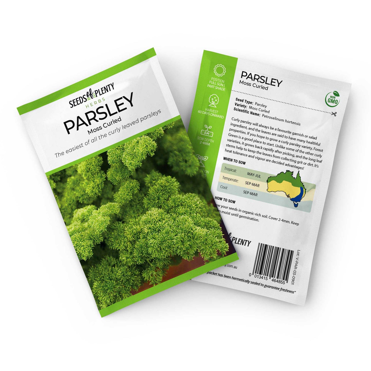 PARSLEY - Moss Curled Seed Packet - Petroselinum hortensis