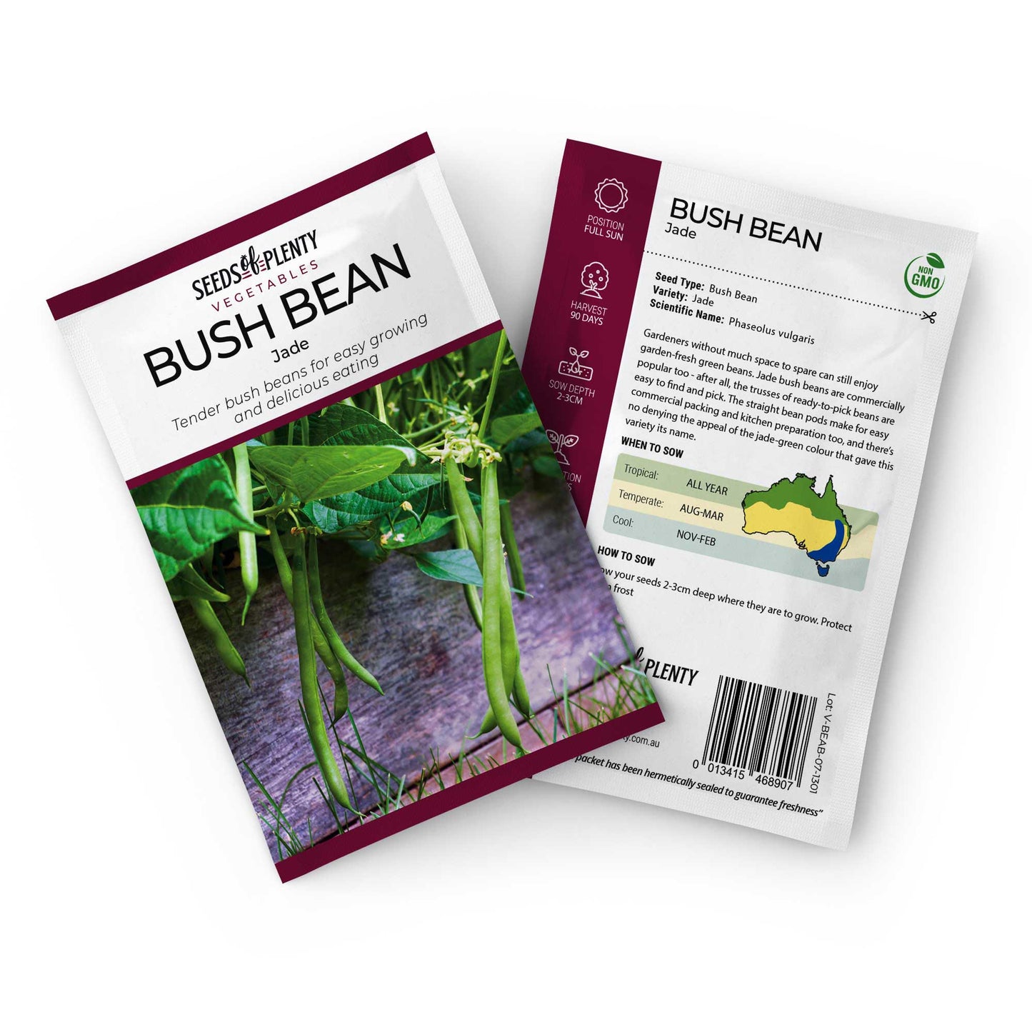 BUSH BEAN - Jade Seed Packet - Phaseolus vulgaris