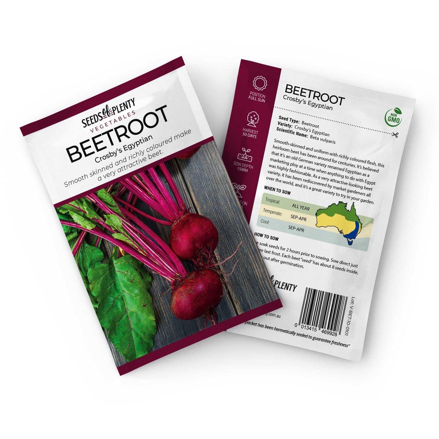 BEETROOT - Crosby's Egyptian Seed Packet - Beta vulgaris