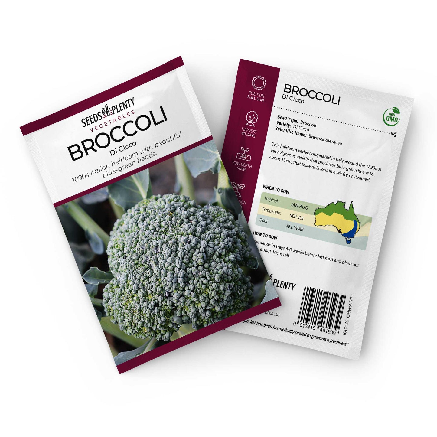 BROCCOLI - Di Cicco Seed Packet - Brassica oleracea