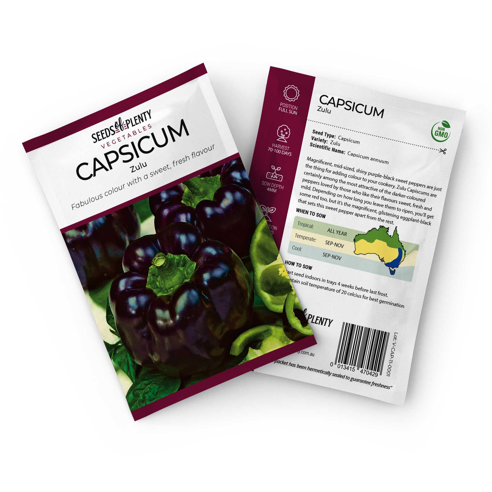 CAPSICUM - Zulu Seed Packet - Capsicum annuum