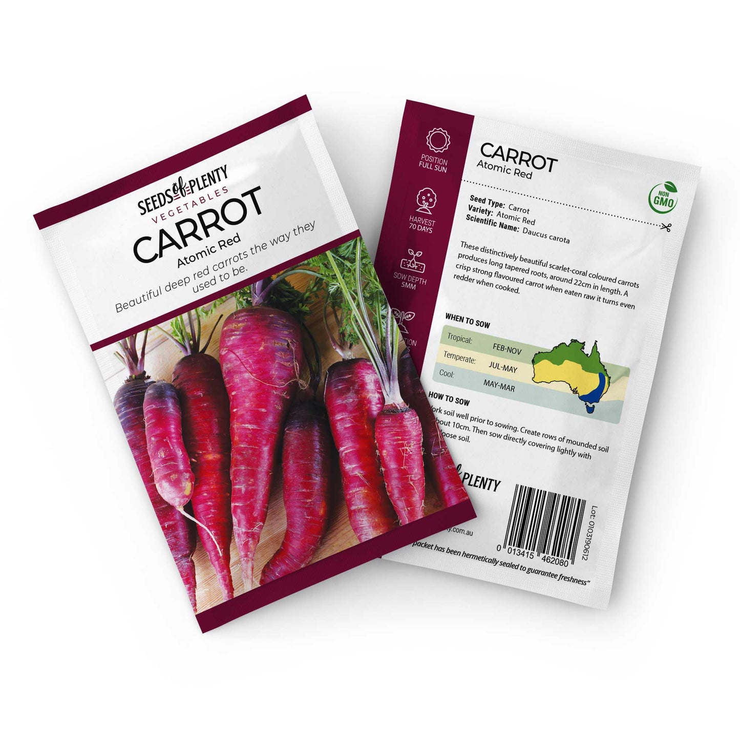 CARROT - Atomic Red Seed Packet - Daucus carota