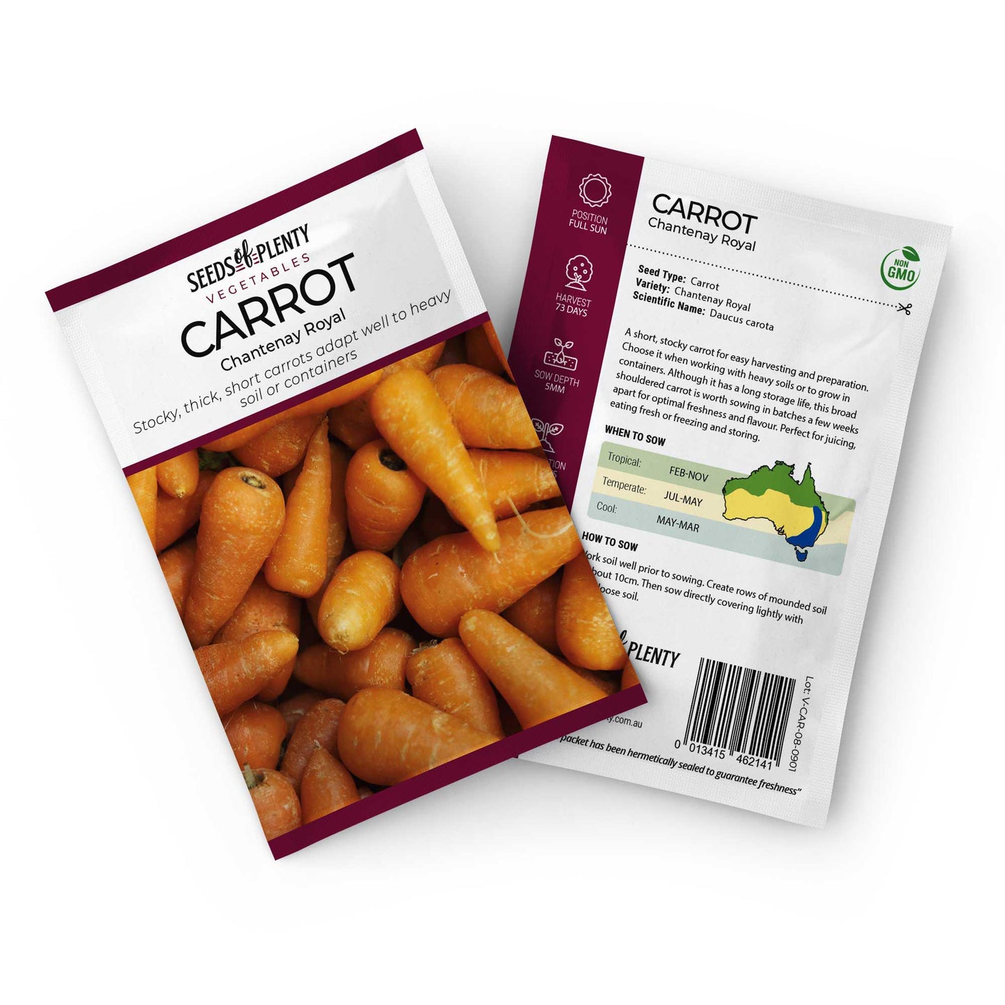 CARROT - Chantenay Royal Seed Packet - Daucus carota