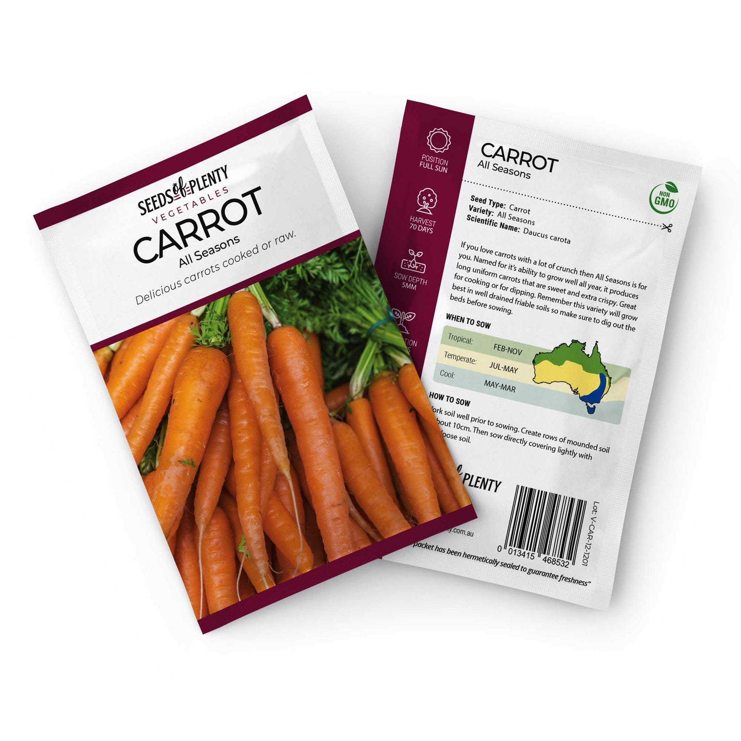 CARROT - All Seasons Seed Packet - Daucus carota