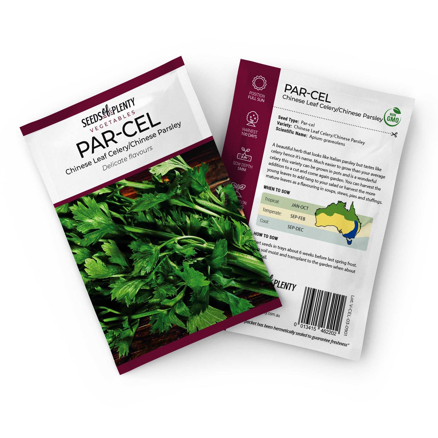 PAR-CEL - Chinese Leaf Celery/Chinese Parsley Seed Packet - Apium graveolens