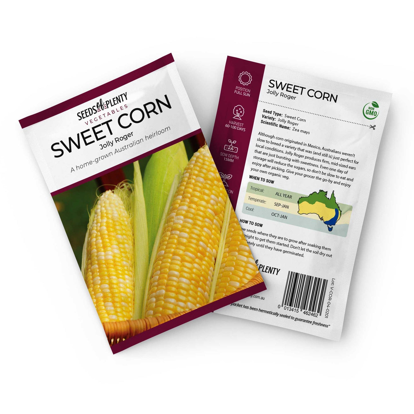 SWEET CORN - Jolly Roger Seed Packet - Zea mays