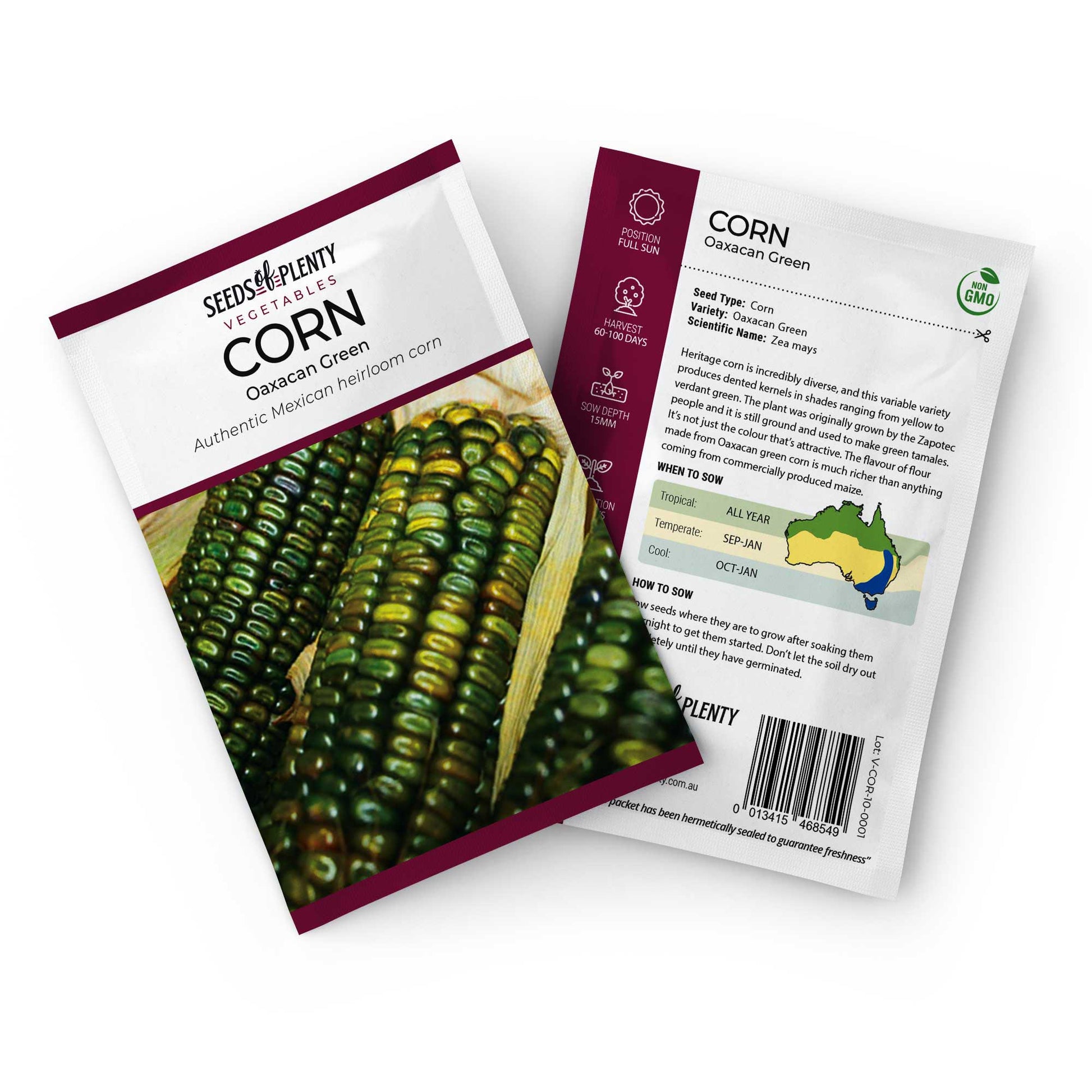 CORN - Oaxacan Green Seed Packet - Zea mays