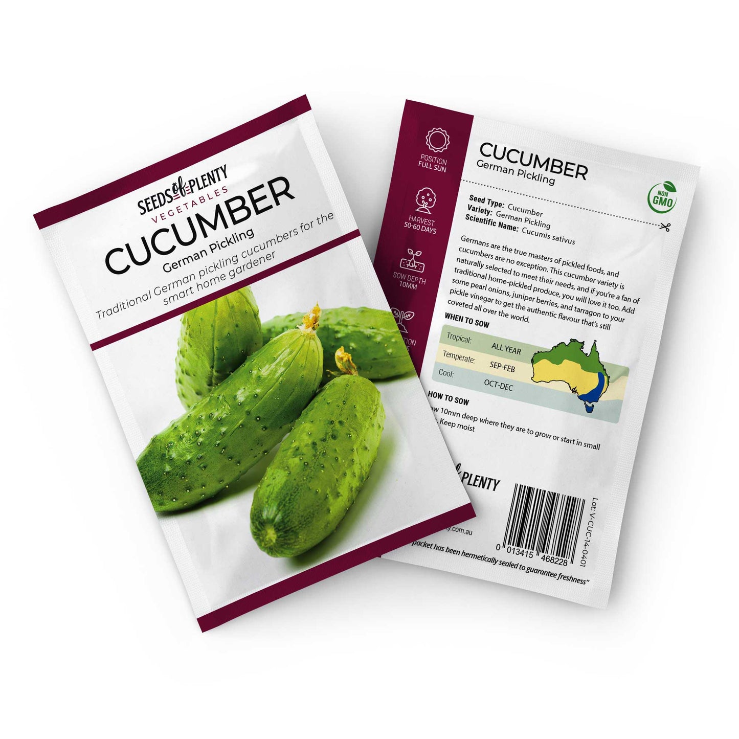 CUCUMBER - German Pickling Seed Packet - Cucumis sativus