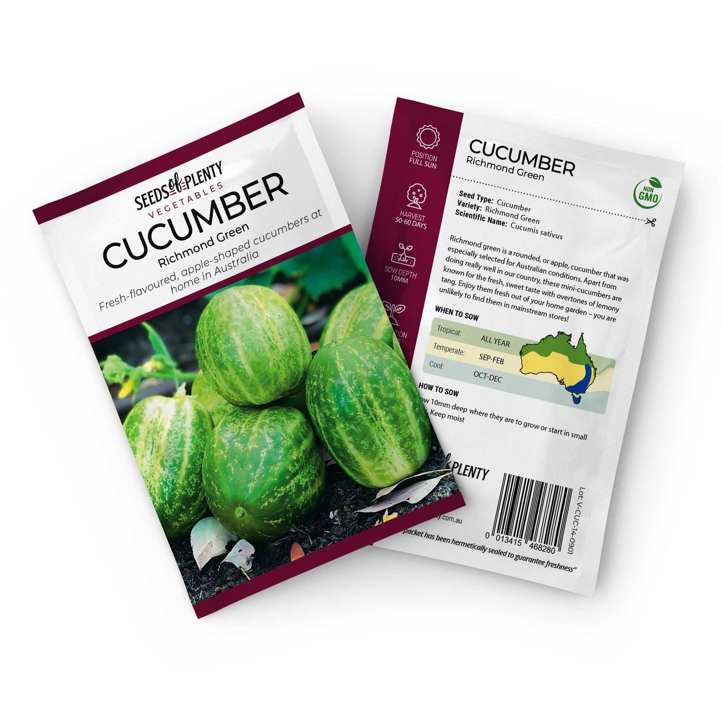 CUCUMBER - Richmond Green Seed Packet - Cucumis sativus