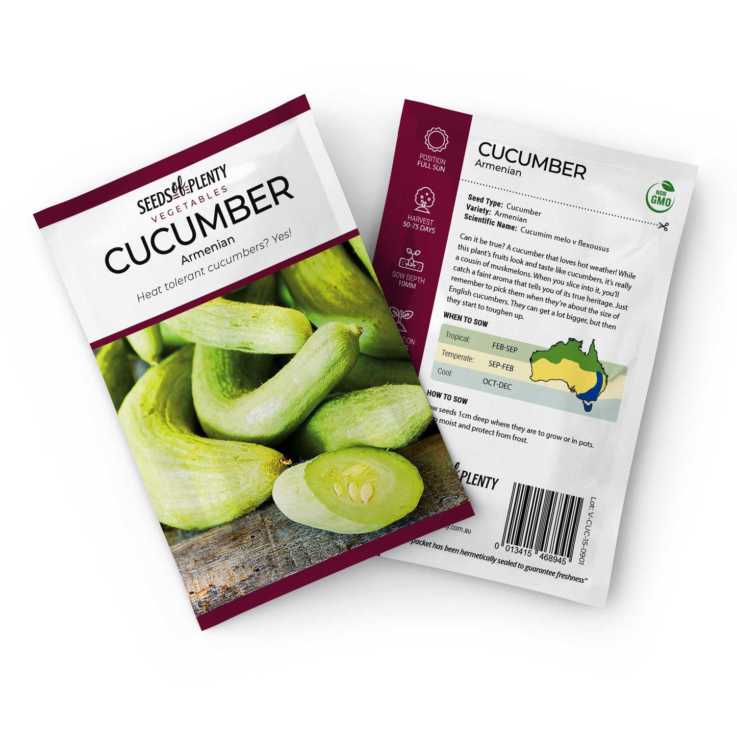 CUCUMBER - Armenian Seed Packet - Cucumim melo v flexousus