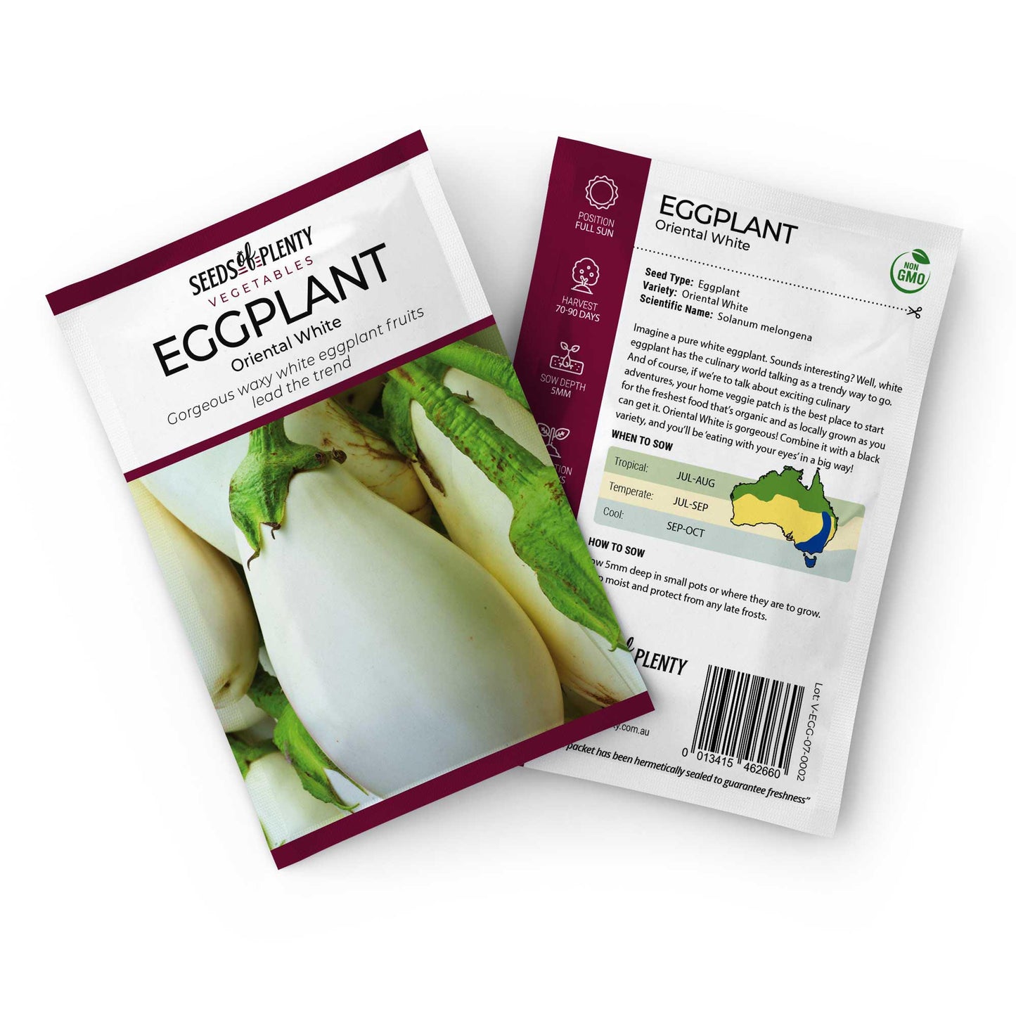 EGGPLANT - Oriental White Seed Packet - Solanum melongena