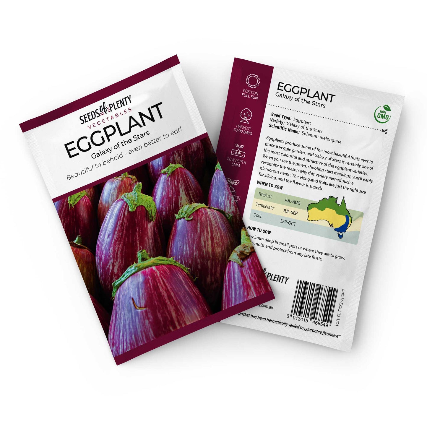 EGGPLANT - Galaxy of the Stars Seed Packet - Solanum melongena