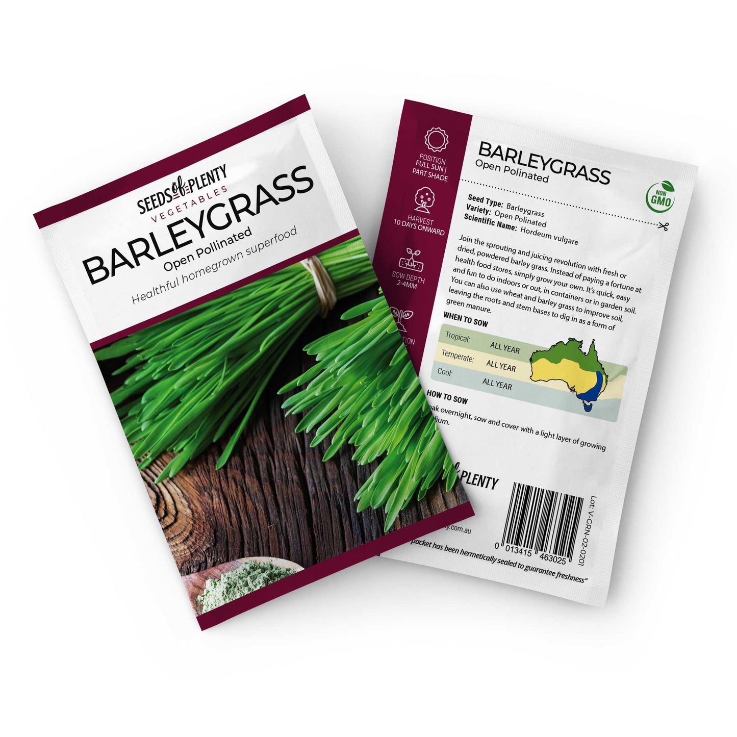 BARLEYGRASS - Seed Packet - Hordeum vulgare