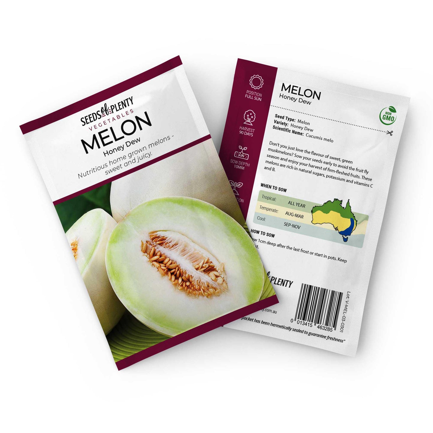 MELON - Honey Dew Seed Packet - Cucumis melo