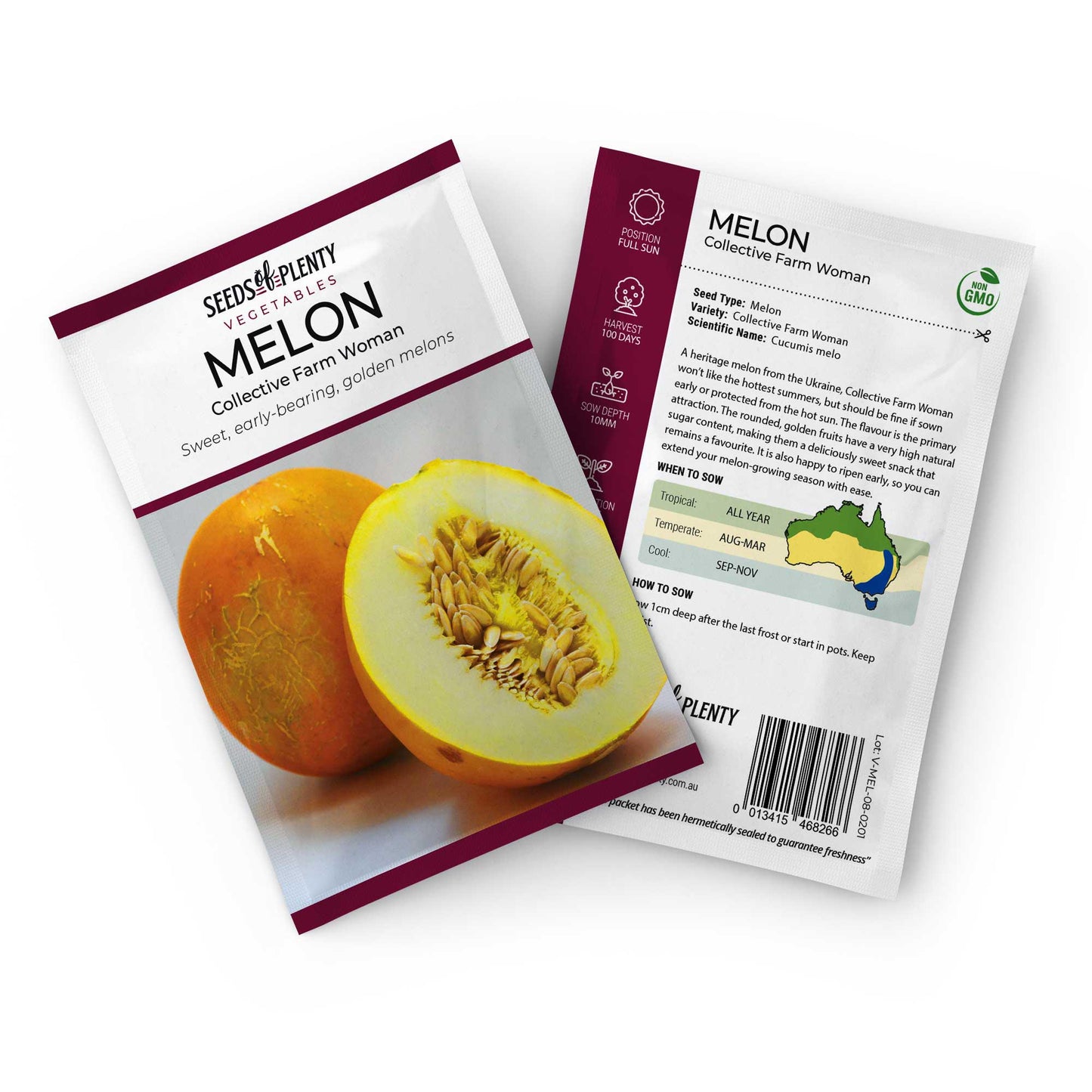 MELON - Collective Farm Woman Seed Packet - Momordica charantia
