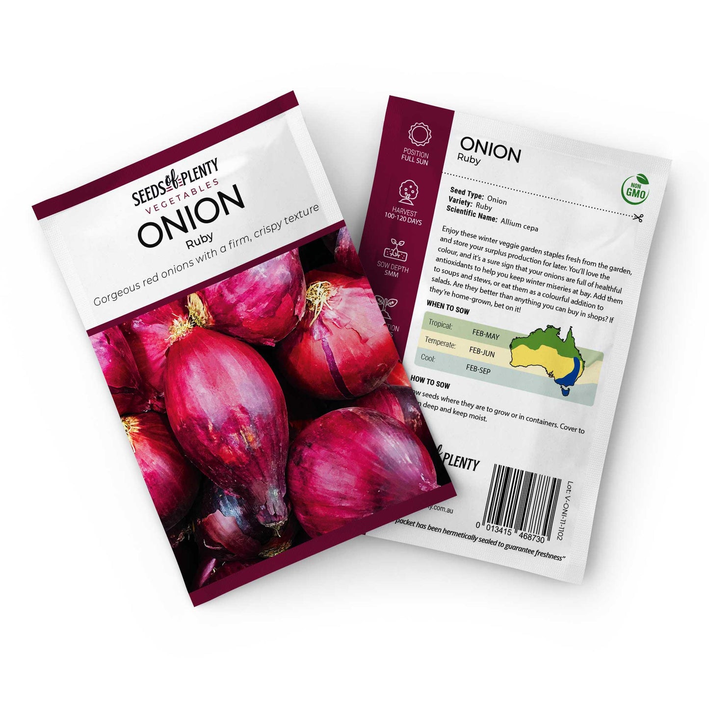 ONION - Ruby Seed Packet - Allium cepa