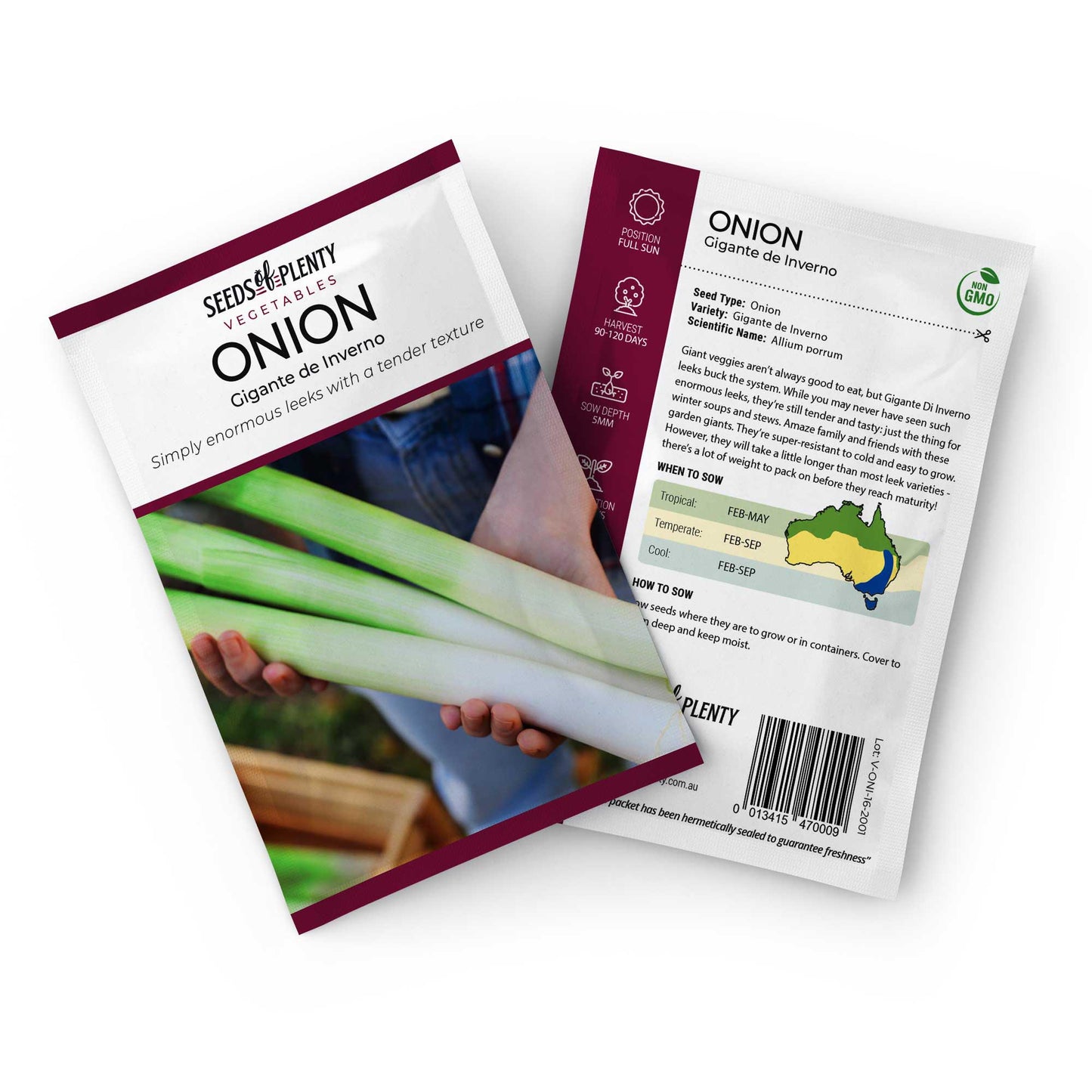 LEEK - Gigante de Inverno Seed Packet - Allium porrum