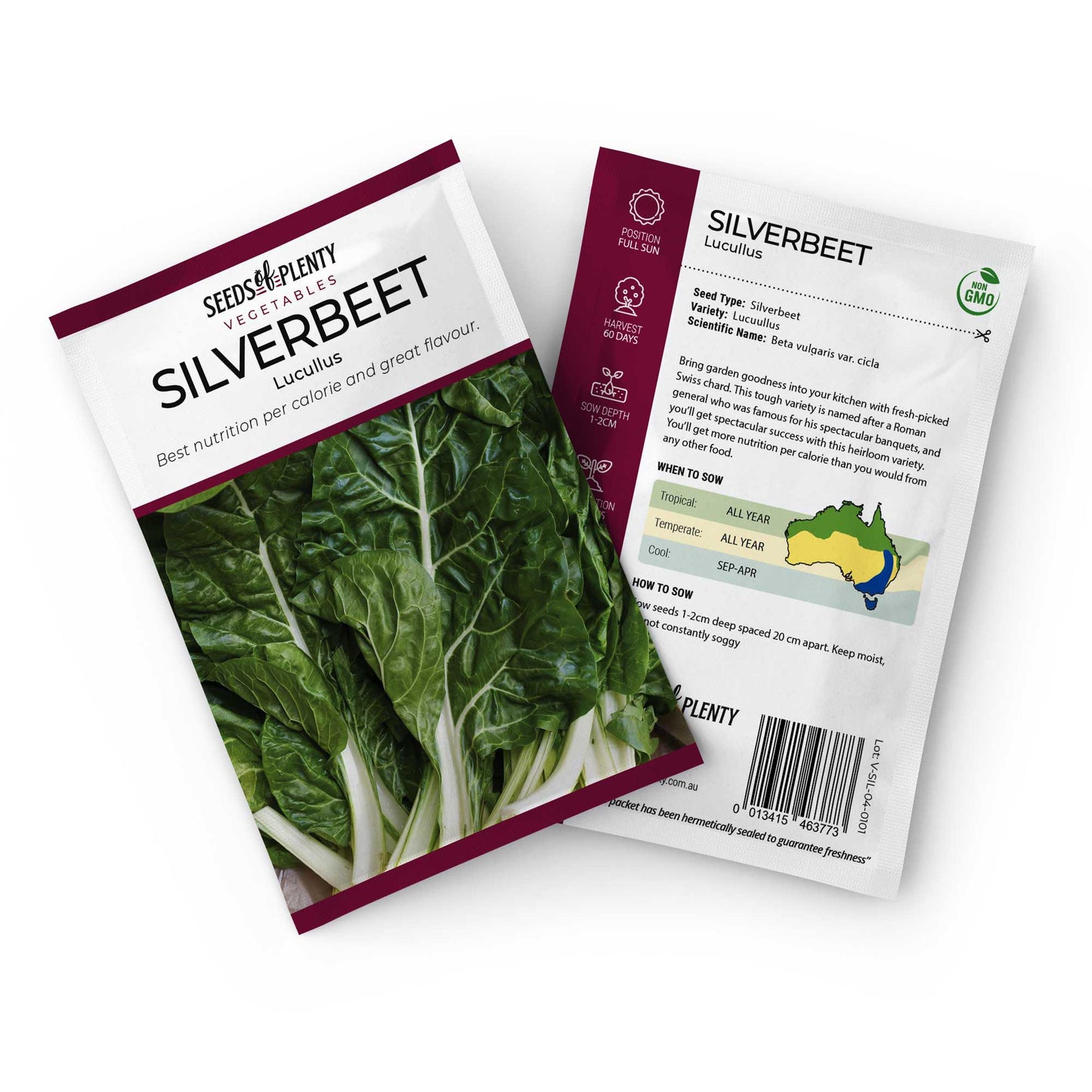 SILVERBEET - Lucuullus Seed Packet - Beta vulgaris var. cicla