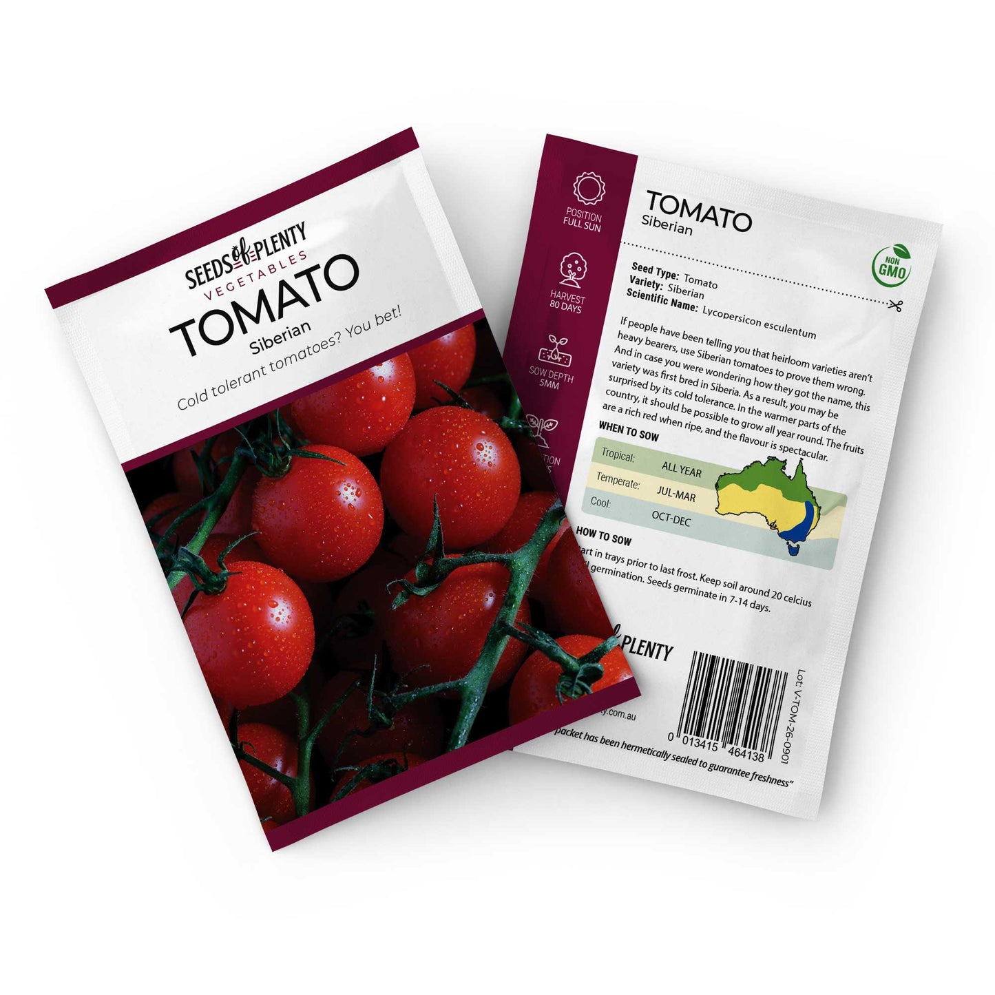 TOMATO - Siberian Seed Packet - Lycopersicon esculentum