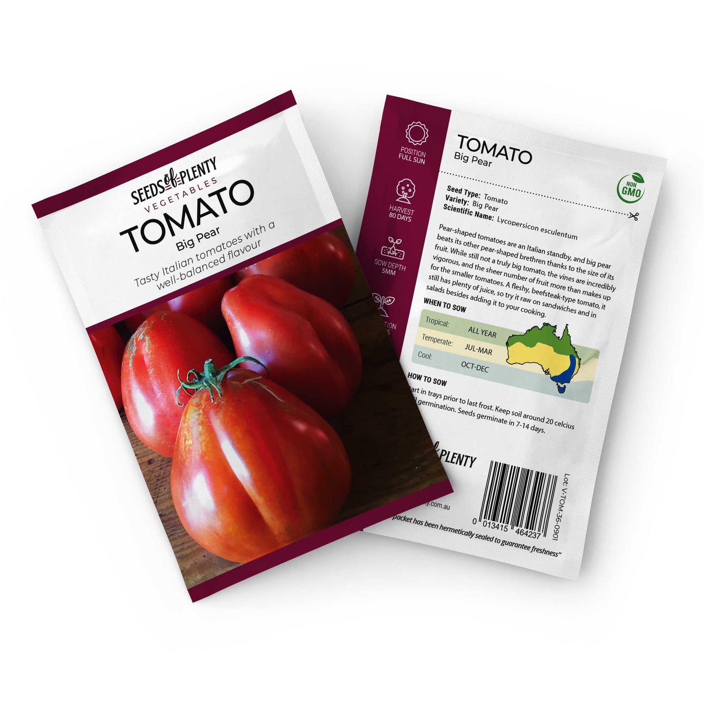 TOMATO - Big Pear Seed Packet - Lycopersicon esculentum
