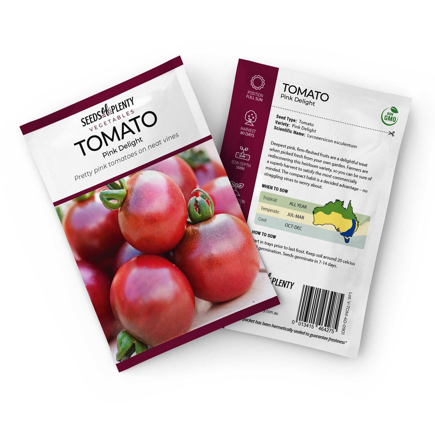 TOMATO - Pink Delight Seed Packet - Lycopersicon esculentum
