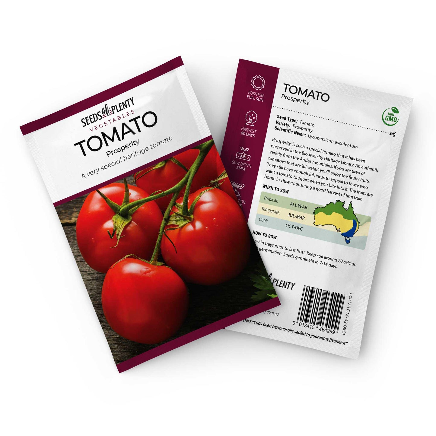TOMATO - Prosperity Seed Packet - Lycopersicon esculentum