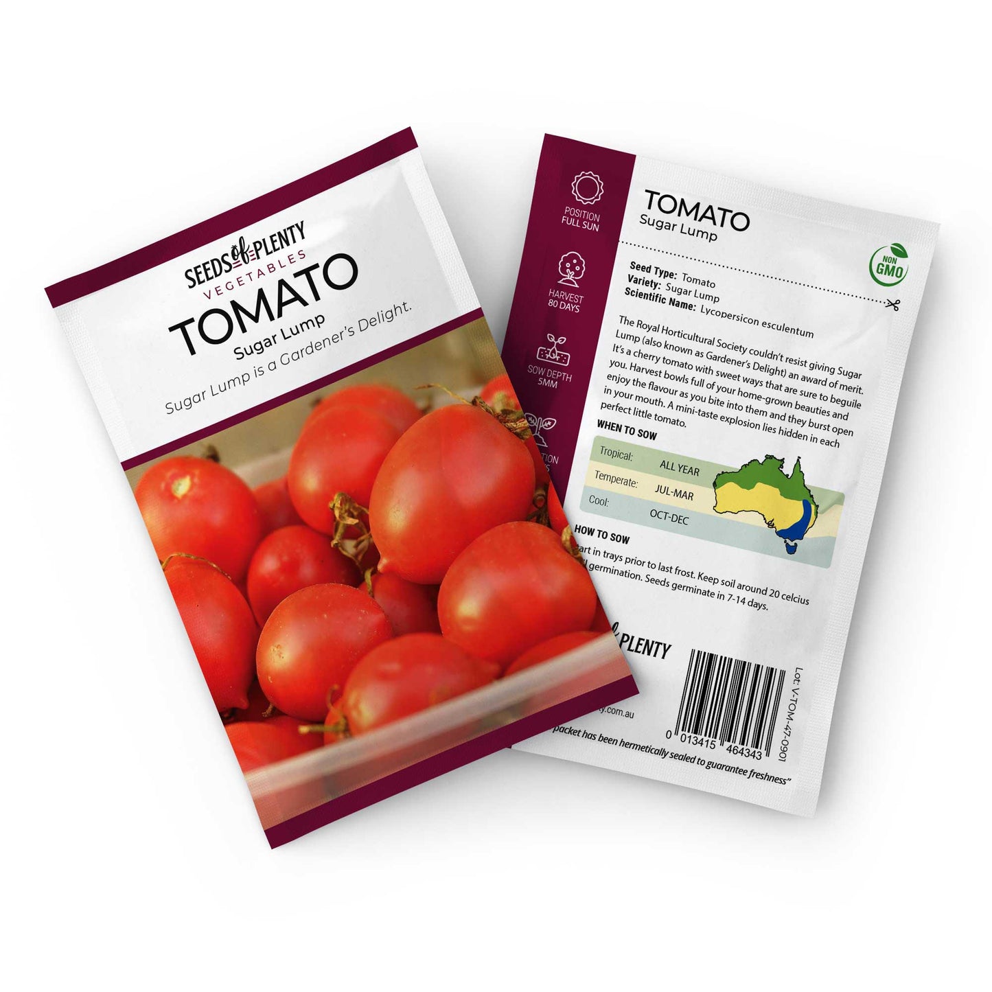 TOMATO - Sugar Lump Seed Packet - Lycopersicon esculentum