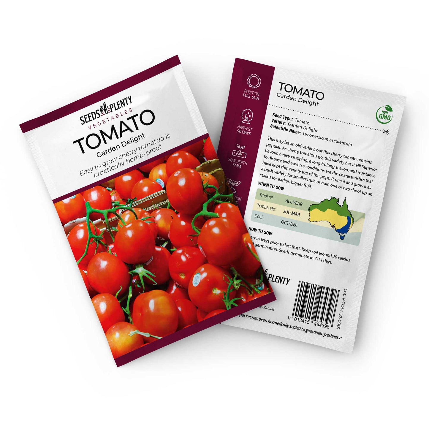 TOMATO - Garden Delight Seed Packet - Lycopersicon esculentum