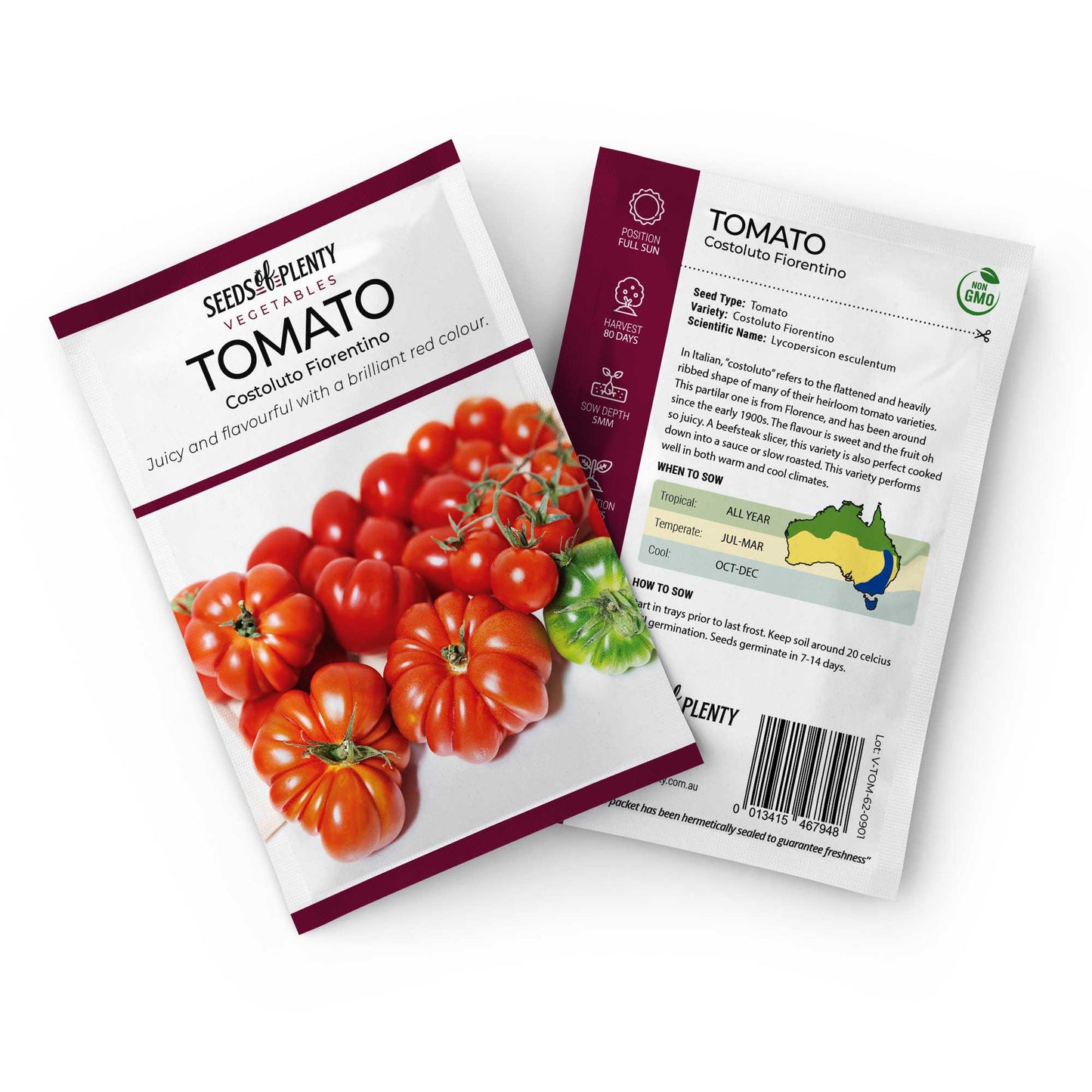 TOMATO - Costoluto Fiorentino Seed Packet - Lycopersicon esculentum