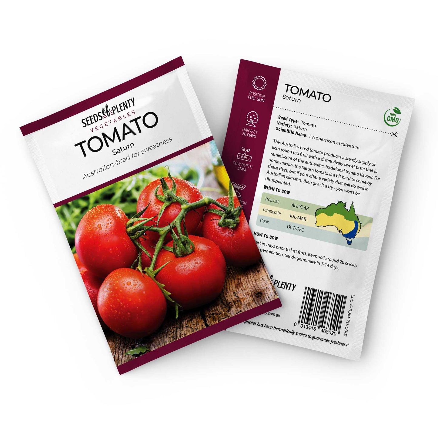 TOMATO - Saturn Seed Packet - Lycopersicon esculentum