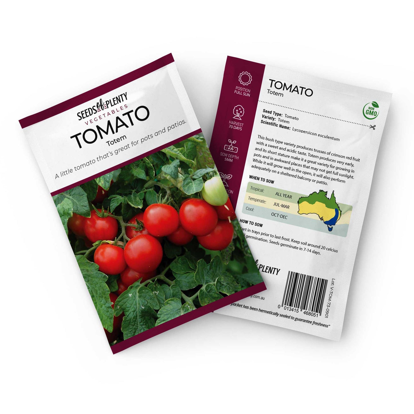 TOMATO - Totem Seed Packet - Lycopersicon esculentum