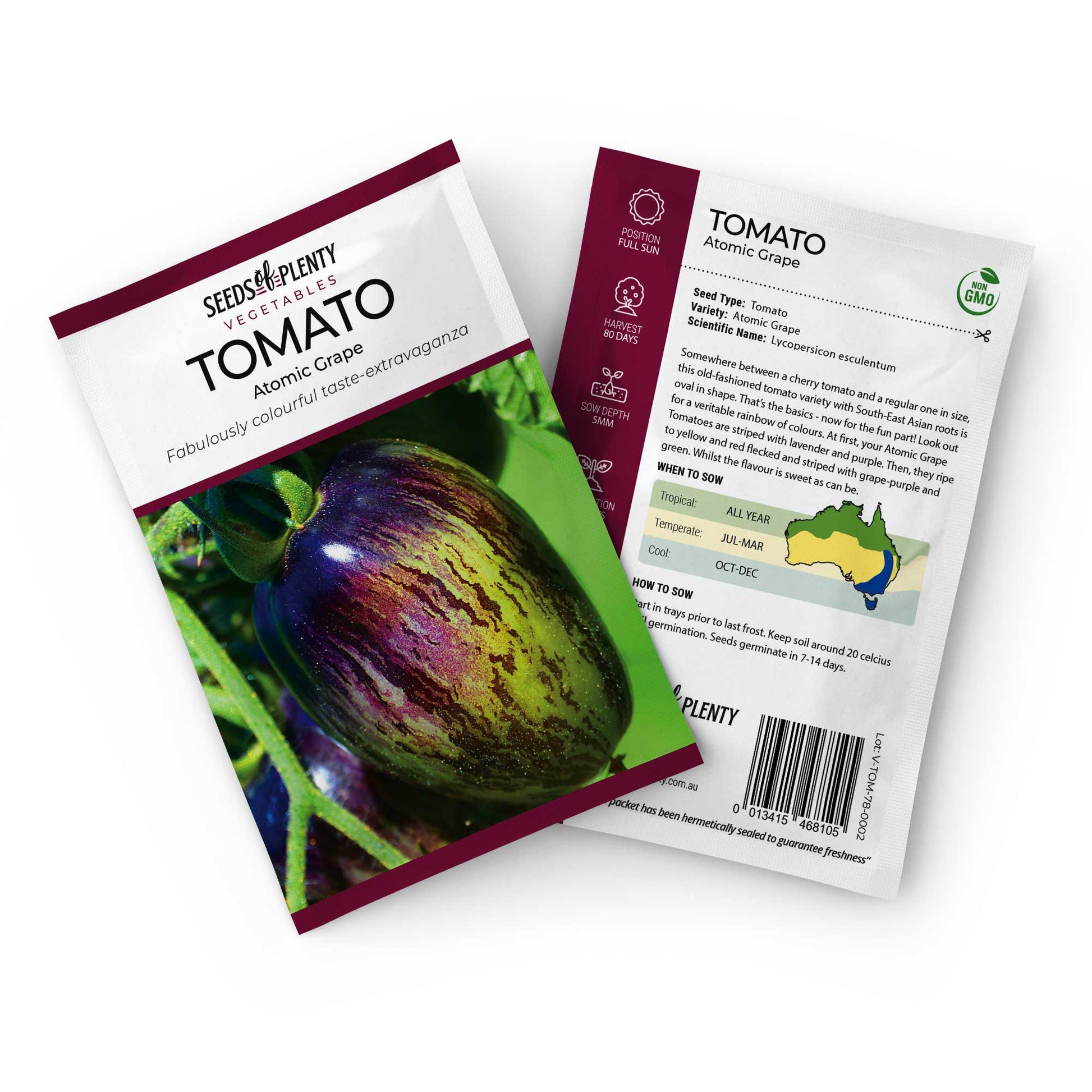 TOMATO - Atomic Grape Seed Packet - Lycopersicon esculentum