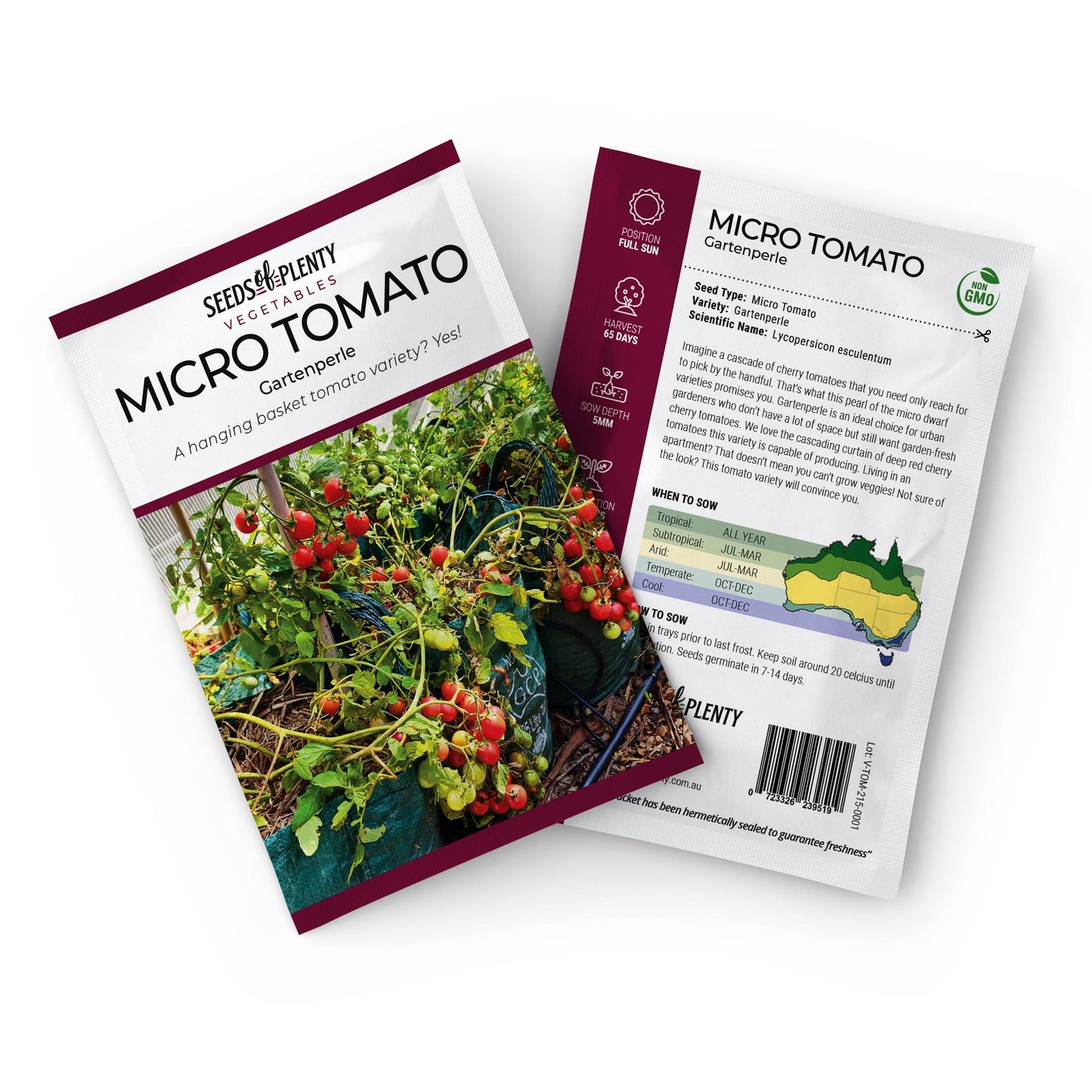 MICRO TOMATO - Gartenperle Seed Packet - Lycopersicon esculentum