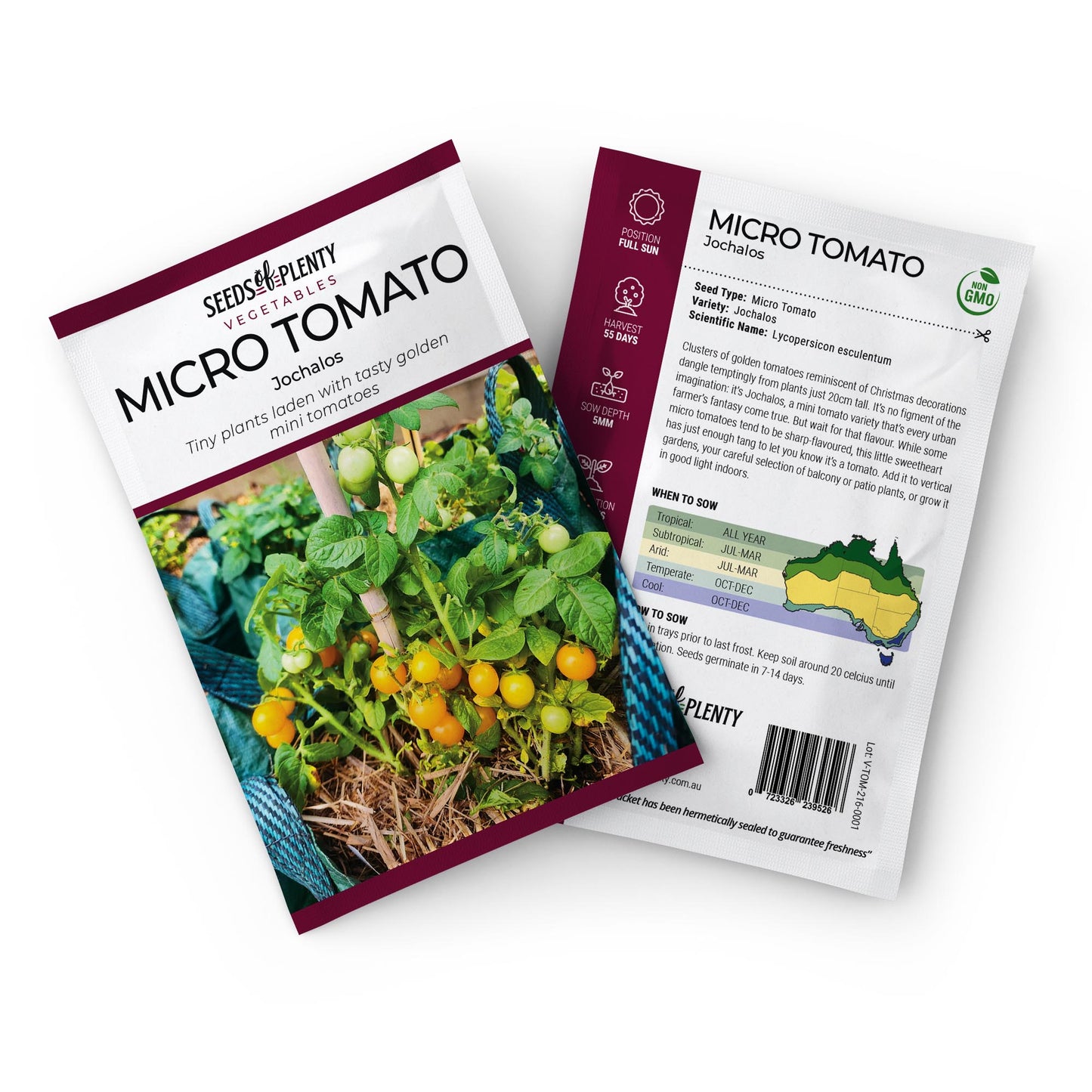 MICRO TOMATO - Jochalos Seed Packet - Lycopersicon esculentum