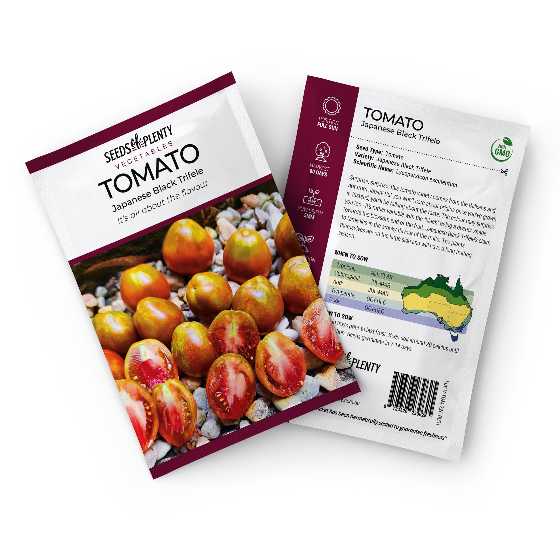 TOMATO - Japanese Black Trifele Seed Packet - Lycopersicon esculentum