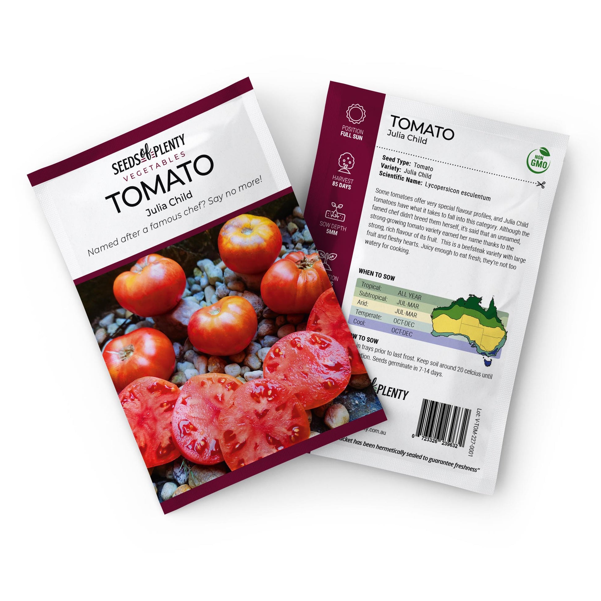 TOMATO - Julia Child Seed Packet - Lycopersicon esculentum