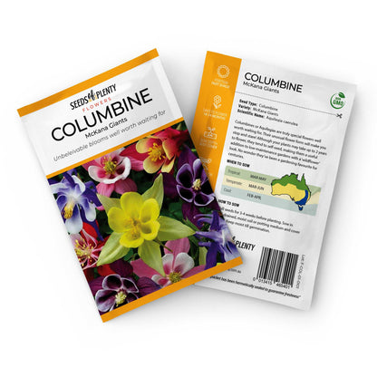 COLUMBINE - McKana Giants Seed Packet - Aquilegia caerulea