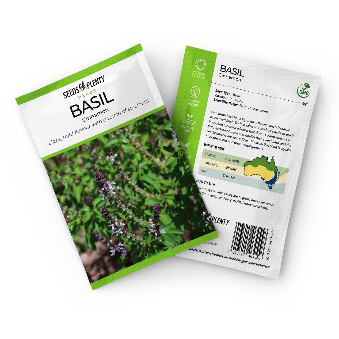 BASIL - Cinnamon Seed Packet - Ocimum basilicum