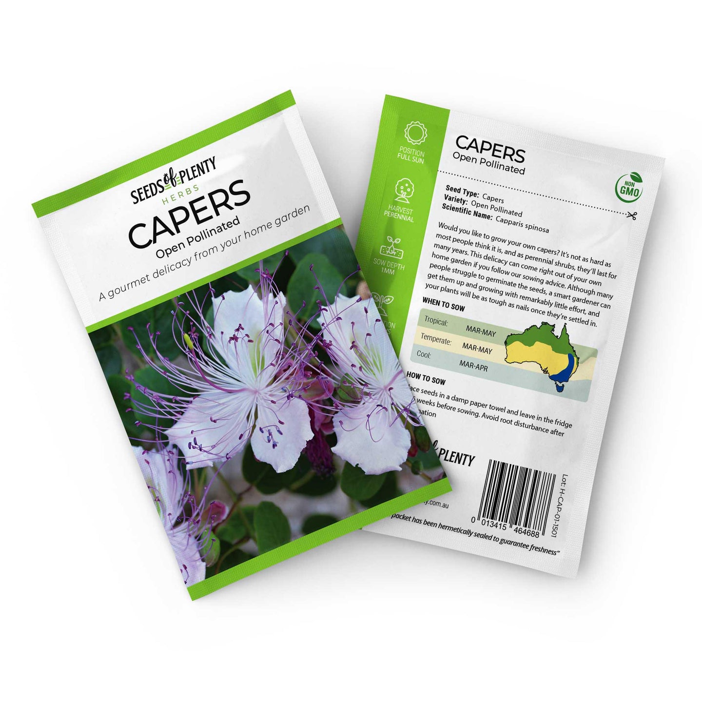 CAPERS - Seed Packet - Capparis spinosa